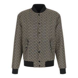 Balmain Men 'Monogram' Reversible Bomber Jacket